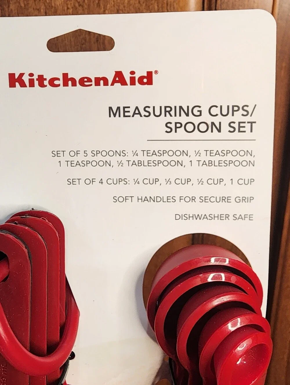 KitchenAid Measuring Cups and Spoon Set Red